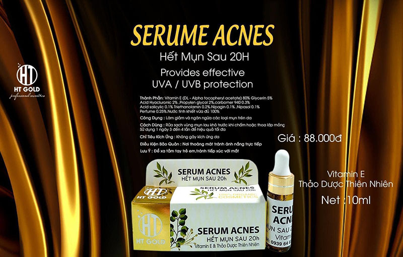 Sản phẩm serum Acnes nhãn hiệu HT Gold