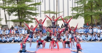 Ngày chạy Olympic toàn dân đầy sôi động tại trường Đại học Văn hóa Hà Nội