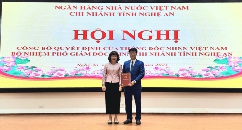 Bổ nhiệm Phó Giám đốc NHNN chi nhánh Nghệ An