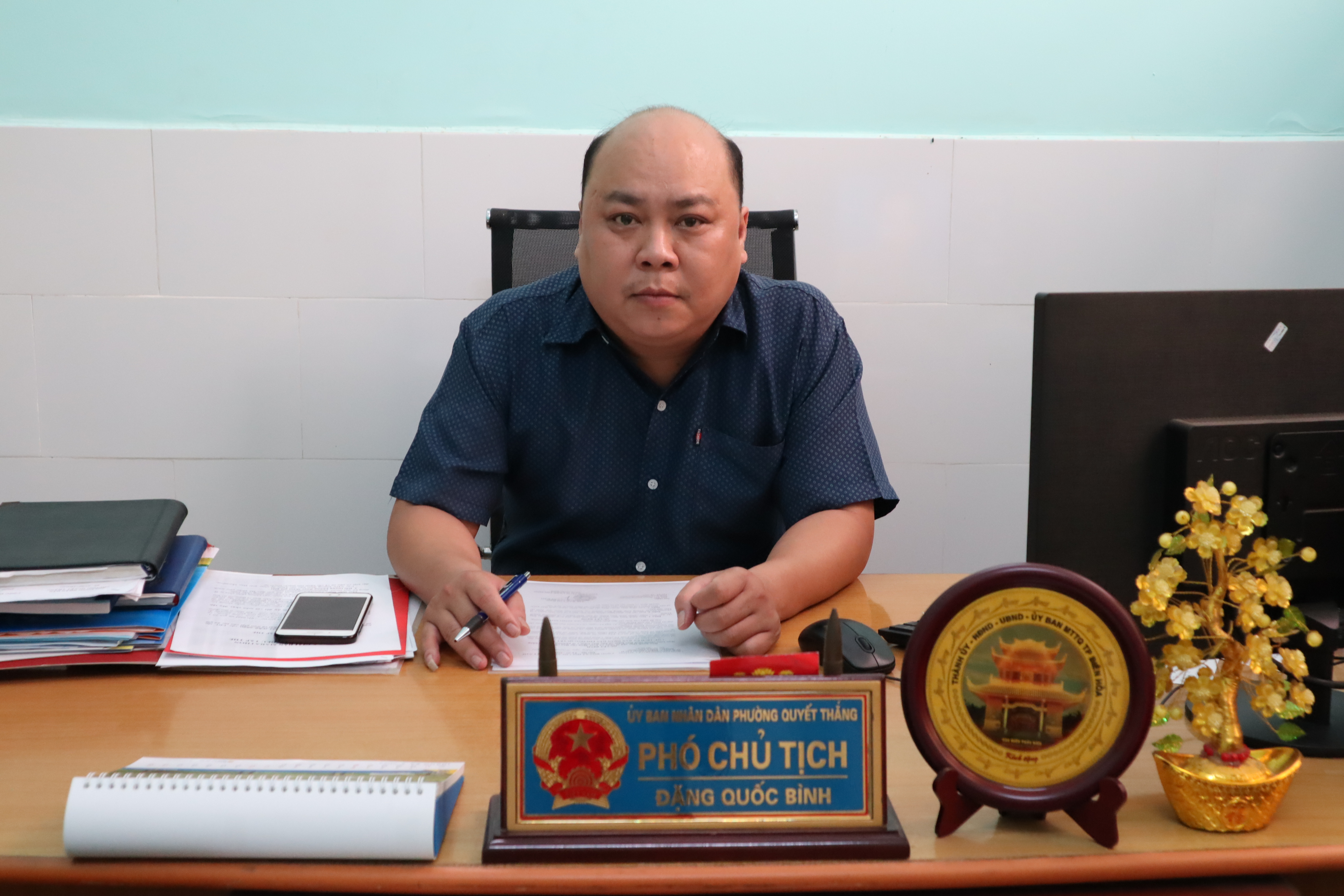 ông Đặng Quốc Bình – Phó Chủ tịch UBND phường Quyết Thắng.