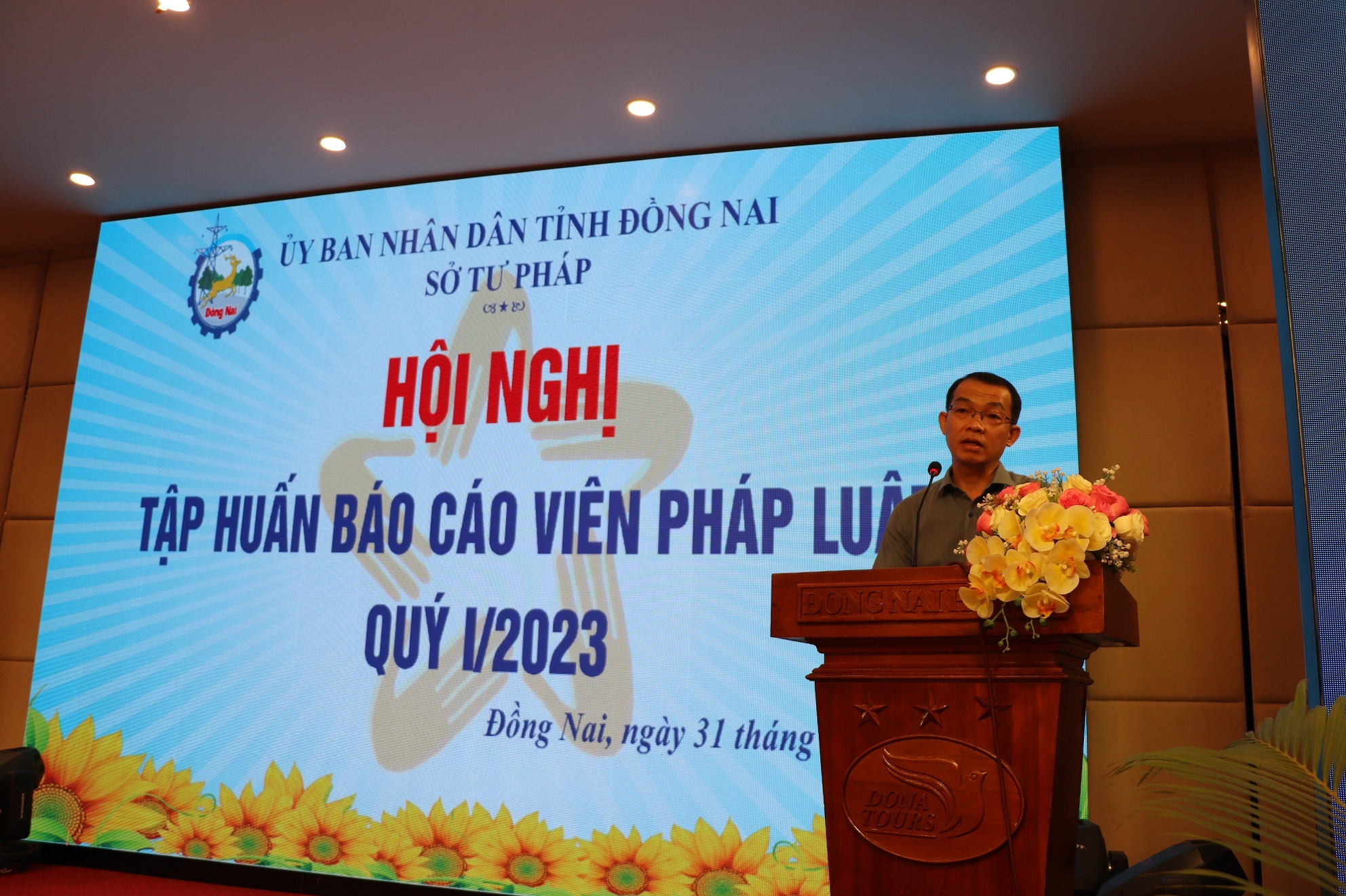 Phan Quang Tuấn – Phó Giám đốc sở Tư pháp tỉnh Đồng Nai phát biểu.