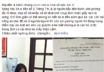 Hà Nội: Công dân lên Facebook tố nữ cán bộ công an quận Hoàn Kiếm hành dân... là chính