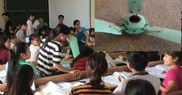 Hà Nội: Đang ngồi học, 2 sinh viên Đại học Thương Mại bị quạt trần rơi trúng đầu