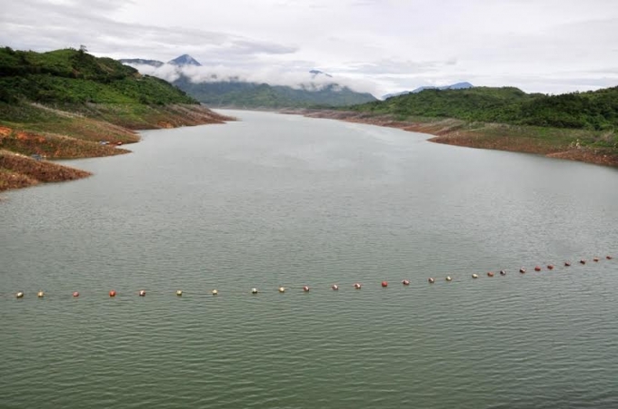 Hồ thủy điện S&ocirc;ng Tranh 2, nơi hai vợ chồng anh Nguy&ecirc;n bị nạn.