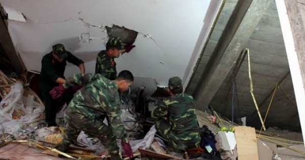 Cận cảnh vụ tai nạn sập nhà khiến 3 người chết tại Cao Bằng