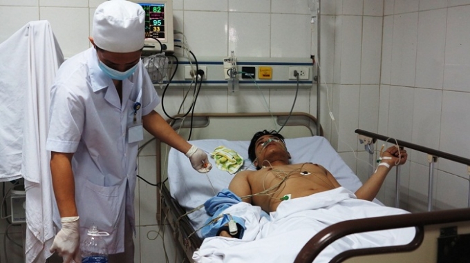 C&aacute;c nạn nh&acirc;n được điều trị tại BVĐK 115 Nghệ An.