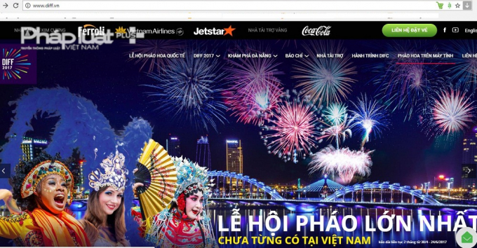 Website duy nhất của ban tổ chức Lễ hội ph&aacute;o hoa quốc tế Đ&agrave; nẵng 2017.