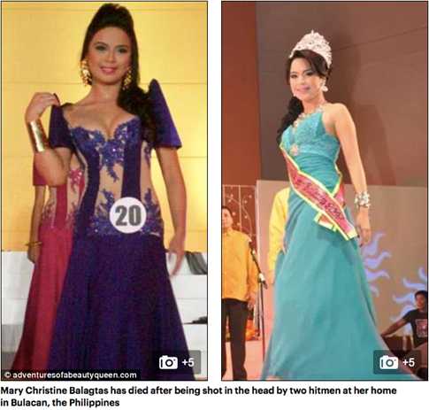 Mary Christine Balagtas từng đăng quang một cuộc thi hoa hậu tại Philippines.&nbsp;(Ảnh chụp từ m&agrave;n h&igrave;nh Daily Mail)