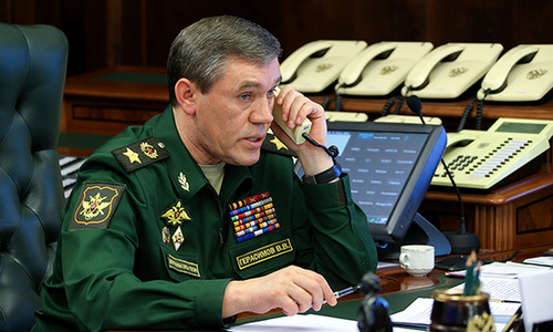 Tổng tham mưu trưởng qu&acirc;n đội Nga Valery Gerasimov. Ảnh:&nbsp;Bộ Quốc ph&ograve;ng Nga.