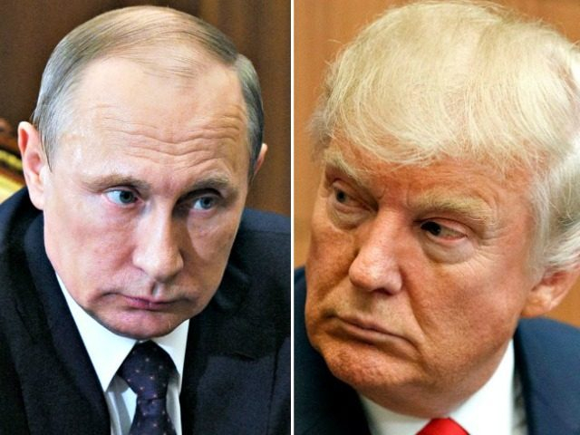 Tổng thống Nga Vladimir Putin v&agrave; người đồng Mỹ Donald Trump (Ảnh: Breitbart)