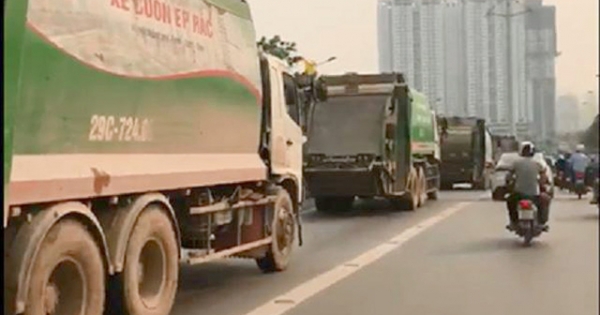 Hà Nội: Đã xác minh 4  xe rác đi vào đường buýt nhanh BRT