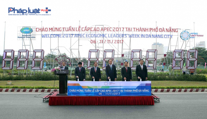 Buổi lễ khởi động bấm ngược đồng hồ APEC 2017 tại Đ&agrave; Nẵng.