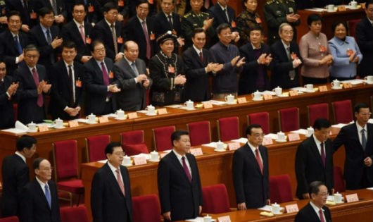 C&aacute;c quan chức Trung Quốc trong một kỳ họp quốc hội. (Ảnh AFP)