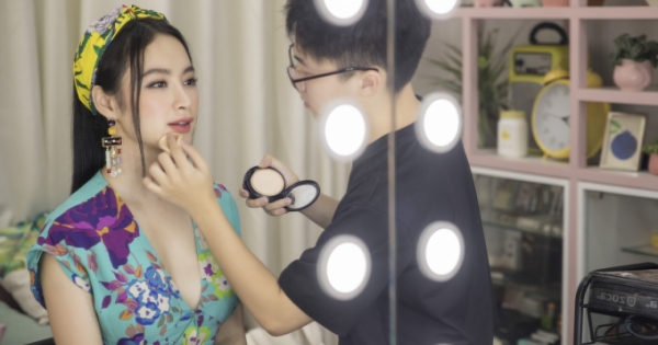 Angela Phương Trinh xinh đẹp khó cưỡng đến chúc mừng chuyên gia trang điểm Hiwon