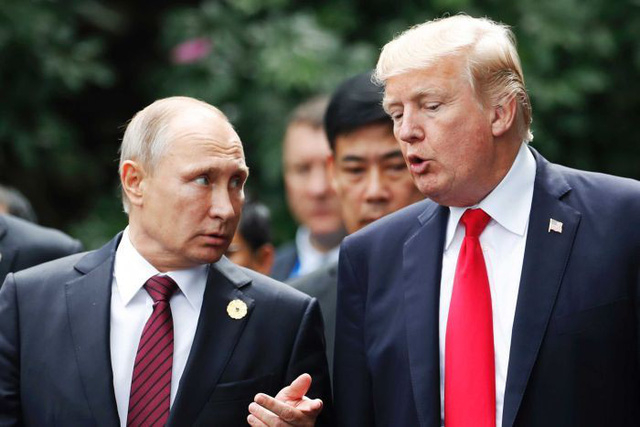Tổng thống Putin v&agrave; người đồng cấp Mỹ Donald Trump (Ảnh: Reuters)