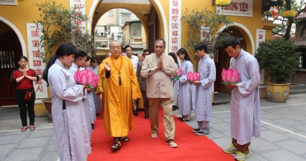 Chủ tịch Quốc hội Sri Lanka thăm và làm việc với Trung ương Giáo hội Phật giáo Việt Nam