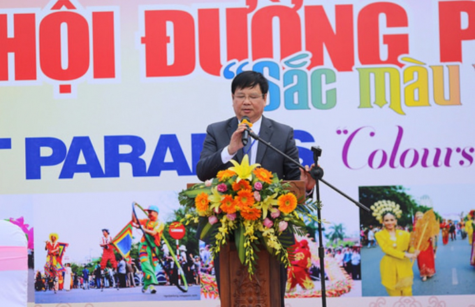 &Ocirc;ng Nguyễn Dung - PCT UBND tỉnh Thừa Thi&ecirc;n Huế tại buổi Lễ khai mạc Lễ hội.