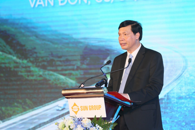 Chủ tịch UBND tỉnh Quảng Ninh ph&aacute;t biểu tại sự kiện.