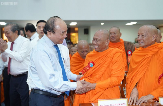 Thủ tướng dự họp mặt mừng Tết Ch&ocirc;l Chnăm Thm&acirc;y