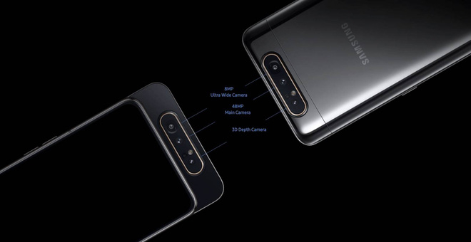 Th&ocirc;ng tin về Samsung Galaxy A80, smartphone thiết kế xoay lật độc đ&aacute;o
