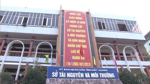 Trụ sở Sở T&agrave;i nguy&ecirc;n v&agrave; M&ocirc;i trường tỉnh Bắc Giang.