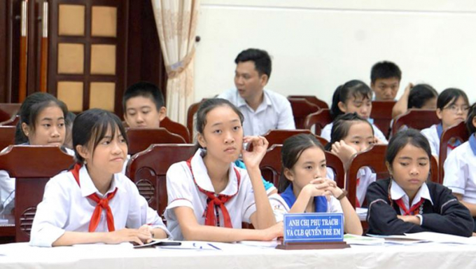 C&aacute;c em học sinh đến từ 9 huyện của tỉnh Quảng Trị tham dự sự kiện