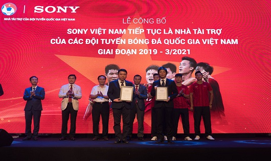 Sony Việt Nam tiếp&nbsp;tục&nbsp;l&agrave; Nh&agrave; t&agrave;i trợ&nbsp;của c&aacute;c Đội tuyển B&oacute;ng đ&aacute; Quốc gia Việt Nam&nbsp;giai đoạn 2019-3/2021