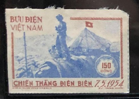 Một mẫu tem về Chiến thắng Điện Bi&ecirc;n 7/5/1954.