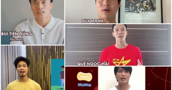 [Clip]: Nhiều "ngôi sao" bóng đá Việt Nam truyền cảm hứng chống Covid-19