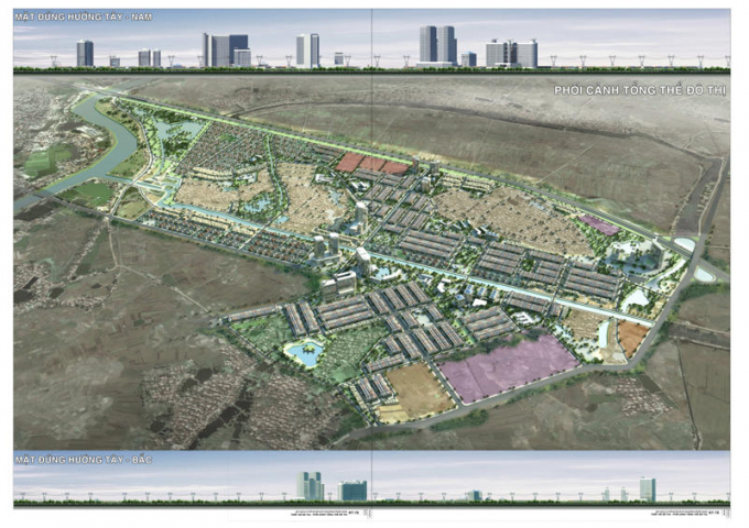 Bản vẽ quy hoạch Dự án Khu đô thị mới phía Nam thị trấn Nếnh