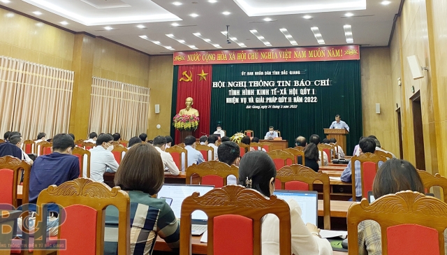 Bắc Giang tổ chức Hội nghị thông tin báo chí về tình hình kinh tế - xã hội quý I năm 2022
