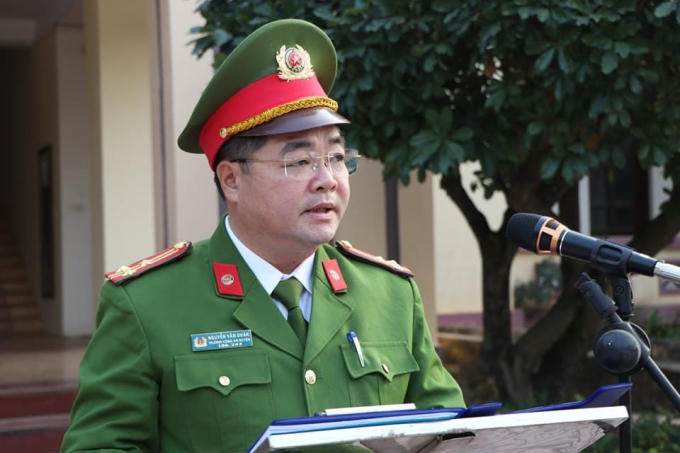 Thượng tá Nguyễn Văn Duân - Uỷ viên Ban thường vụ Huyện uỷ, Trưởng Công an huyện Lục Ngạn, tỉnh Bắc Giang.