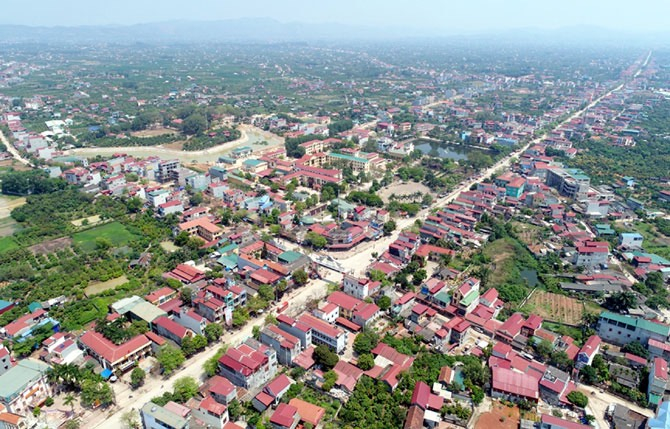 Thị trấn Chũ nhìn từ trên cao. (Ảnh: Vietnambit.com)