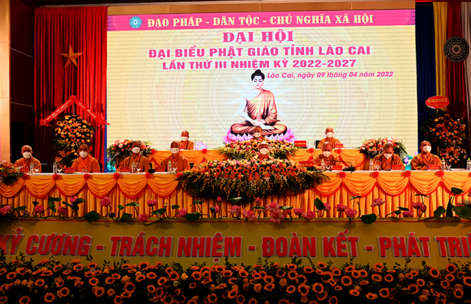 Đại hội Đại biểu Phật giáo tỉnh Lào Cai lần thứ III, nhiệm kỳ 2022 – 2027 đã được tổ chức trọng thể.