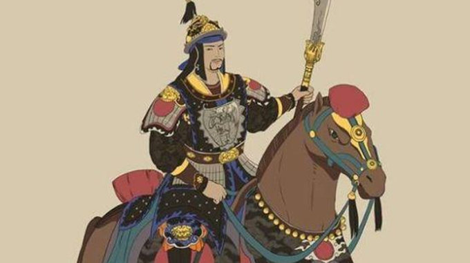 Họa hình Mạc Đăng Dung cầm Long đao. Nguyễn Kính đã bỏ nhà Hậu Lê theo Mạc Đăng Dung, người sau này lập ra triều đại Mạc.
