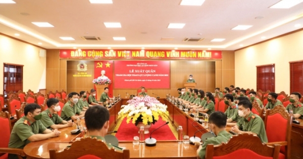 Xuất quân tham gia Hội thao lực lượng Công an nhân dân tháng 4/2022
