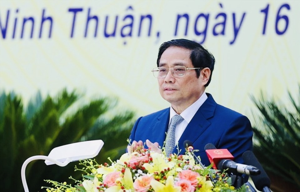 Thủ tướng Chính phủ Phạm Minh Chính đánh giá cao những đổi thay trên quê hương Ninh Thuận sau 30 xây dựng và phát triển.