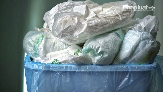 Ở Việt Nam, rác thải từ bỉm, tã giấy chiếm môt lượng khá lớn
