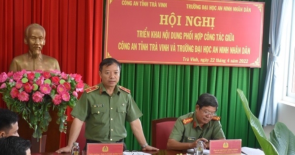 Trường Đại học An ninh nhân dân phối hợp công tác toàn diện với Công an tỉnh Trà Vinh