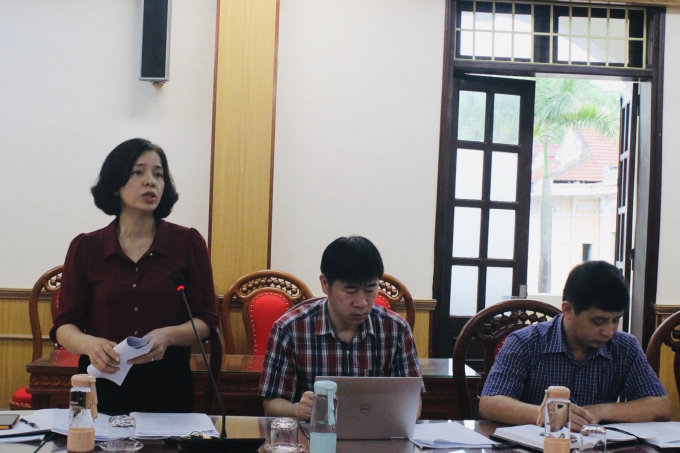 Lãnh đạo Ban Kinh tế- Ngân sách HĐND tỉnh Hải Dương phát biểu tại buổi làm việc.