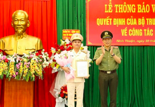 Ninh Thuận và Khánh Hoà có tân Giám đốc Công an tỉnh