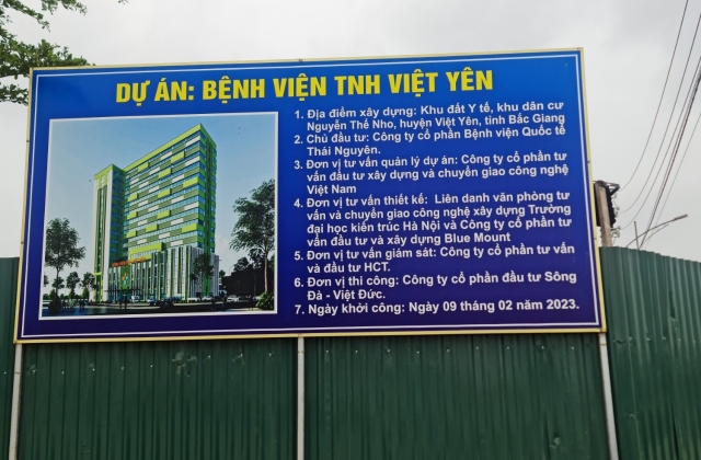 Bắc Giang: Cần khắc phục những tồn tại thuộc Dự án xây dựng Bệnh viện TNH Việt Yên