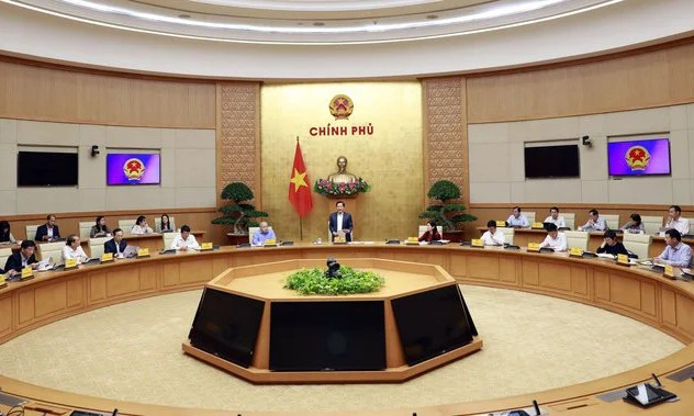 Phó Thủ tướng Lê Minh Khái, Tổ trưởng Tổ công tác số 1 của Thủ tướng Chính phủ, họp với 17 bộ, ngành, cơ quan trung ương về giải ngân vốn đầu tư công. Ảnh VGP