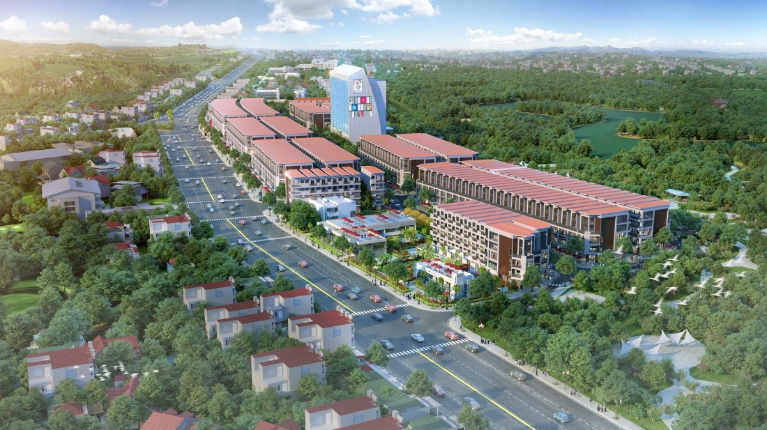 Khu đô thị thương mại - dịch vụ tại giao lộ Quốc lộ 18 và Tỉnh lộ 398b do TNR Holdings Vietnam quản lý và phát triển.