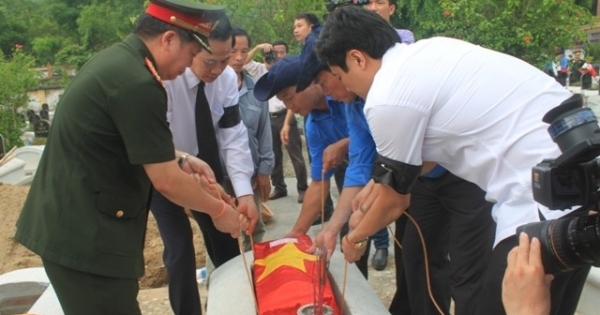 Thanh Hóa: An táng hài cốt 26 liệt sĩ hy sinh ở Lào tại nghĩa trang Bá Thước