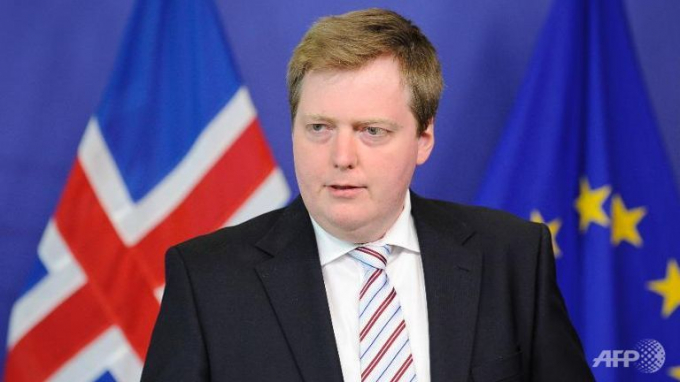 Ng&agrave;y 5/4, Thủ tướng Iceland Sigmundur David Gunnlaugsson đ&atilde; từ chức. (Ảnh: AFP)