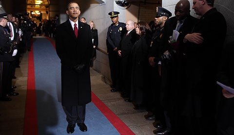 H&igrave;nh ảnh nhậm chức Tổng thống của &ocirc;ng B.Obama năm 2008 (Ảnh: Internet).