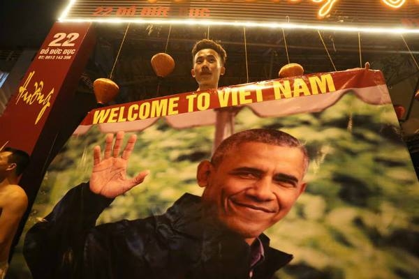 Tổng thống Mỹ Barack Obama đ&atilde; tới H&agrave; Nội