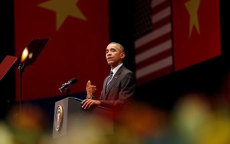Những hiểu biết về Việt Nam của Tổng thống Mỹ khiến người nghe ho&agrave;n to&agrave;n bị thuyết phục. (Ảnh: Reuters)