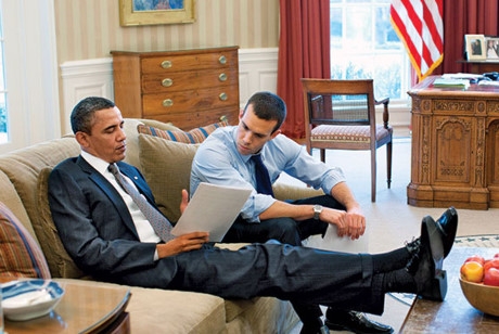 Favreau thảo luận với Tổng thống Obama